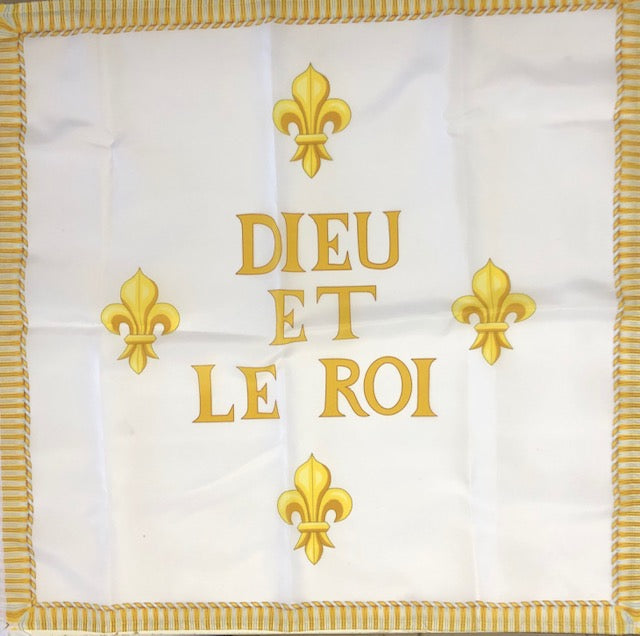 Petit Drapeau Carré DIEU ET LE ROI Bannières de Chrétienté