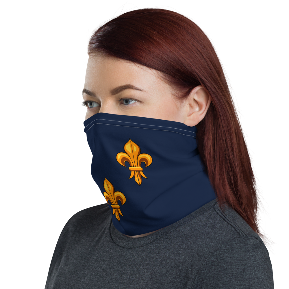 Cache-cou Hiver Personnalisé Fleur De Lys - Homme Femme, Pour Ski, Randonnée, Moto, Réglable