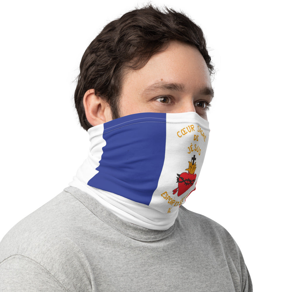 Cache-cou Drapeau France Avec Tête De Mort - Polyester Extensible 4 Sens - 25x50 Cm - Anti-UV, Anti-poussière - Pour Sport Outdoor