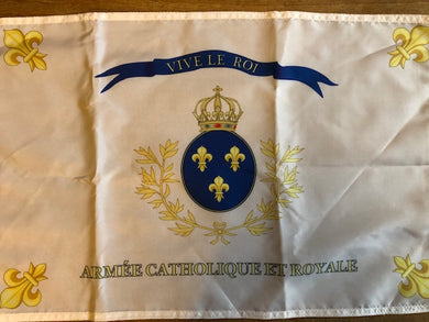 Grand Drapeau Écru Armée Catholique et Royale