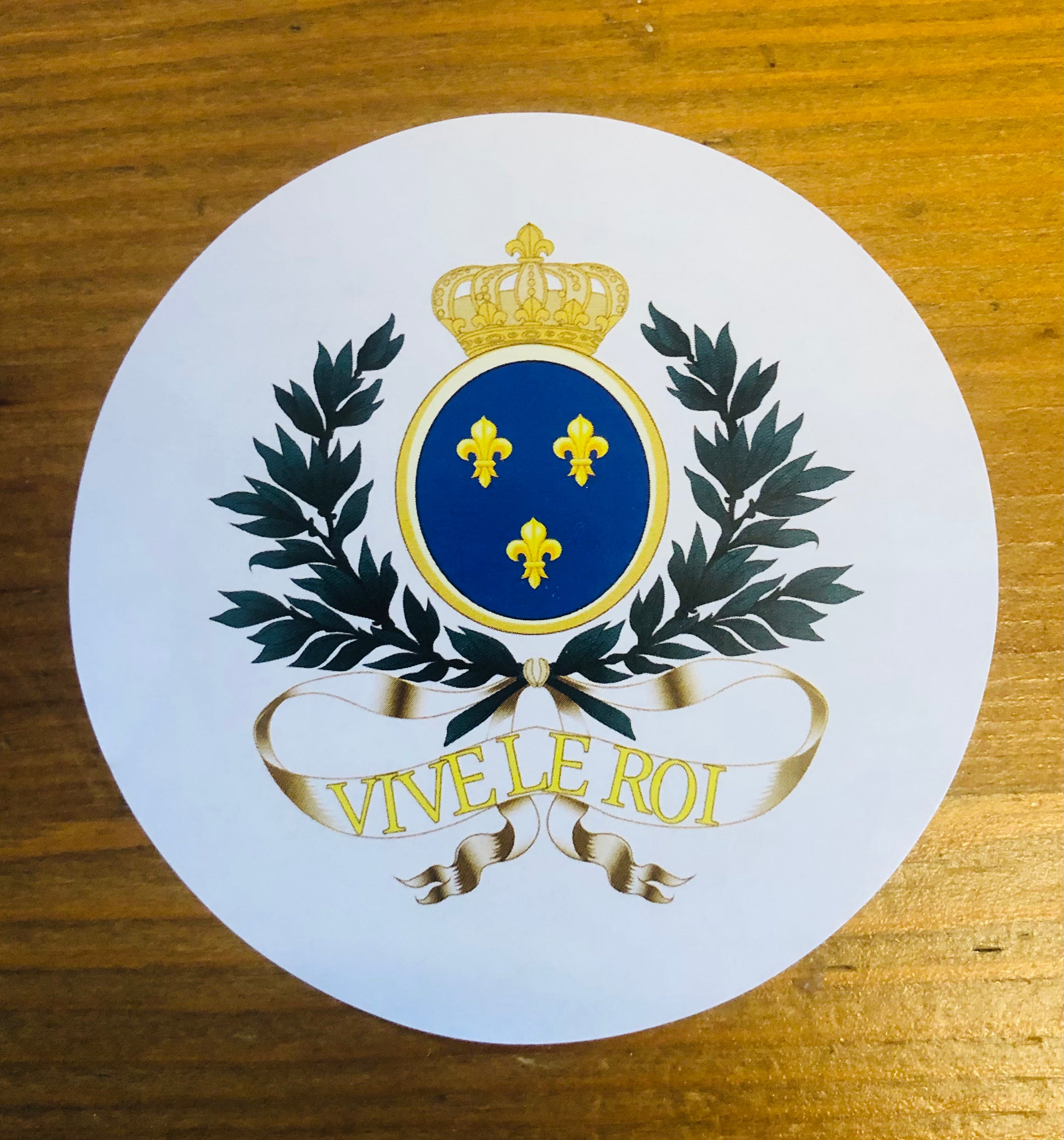 Autocollant Vive le Roi simple