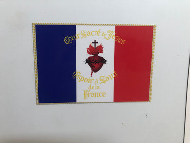 Magnet Drapeau Français Sacré Coeur