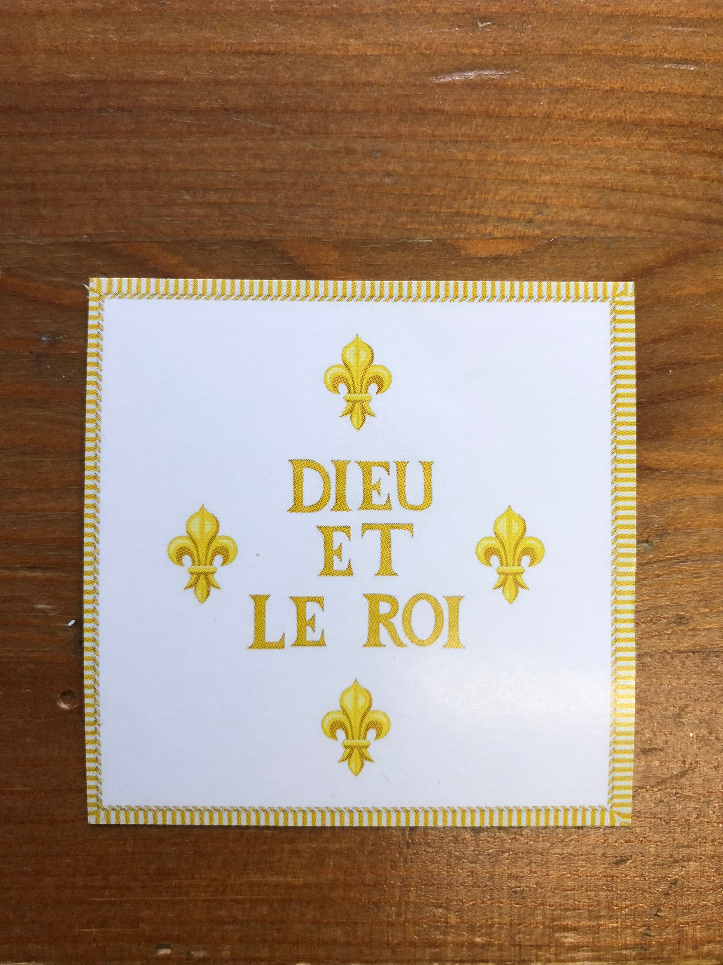Autocollant Dieu et le Roi