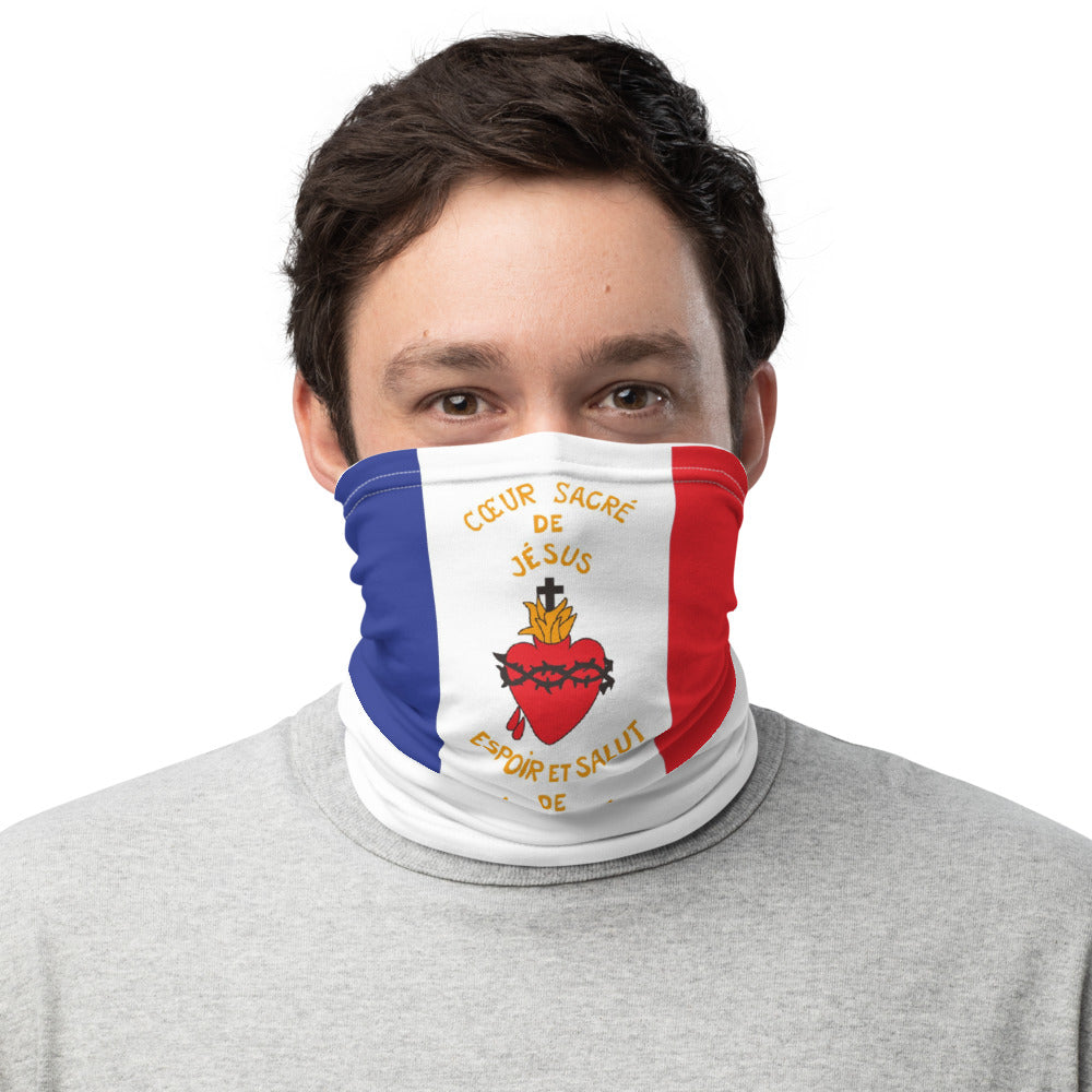 Tigoli Cache-cou multifonctionnel avec motif drapeau français vieilli Tigoli Cache-cou multifonctionnel avec motif drapeau français vieilli